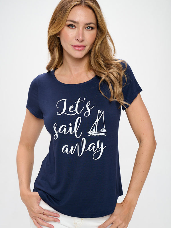 Navy Lets Sail T-Shirt