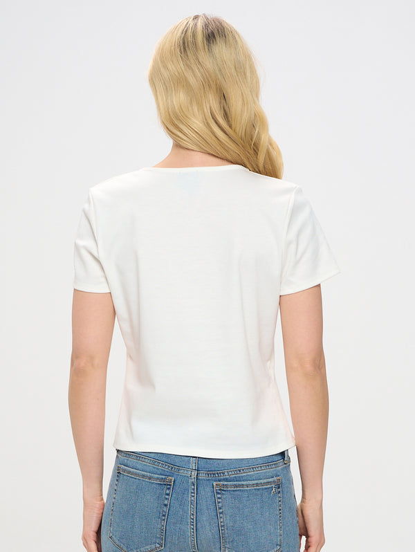 Ivory Square Neck Top