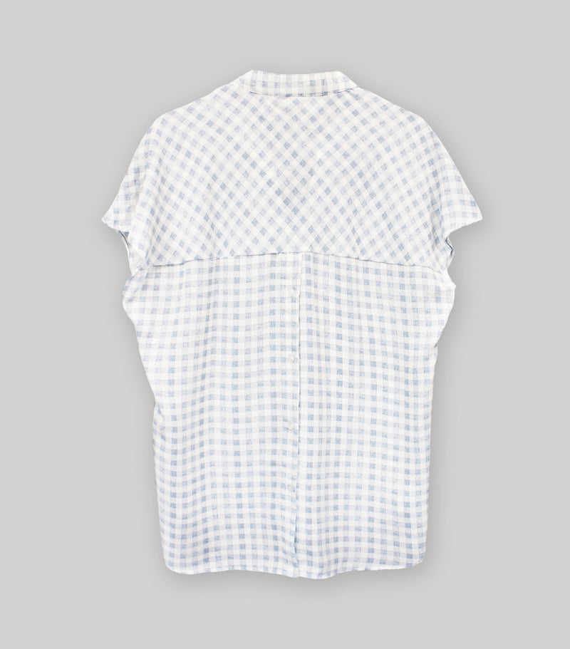 Gingham High Low Top