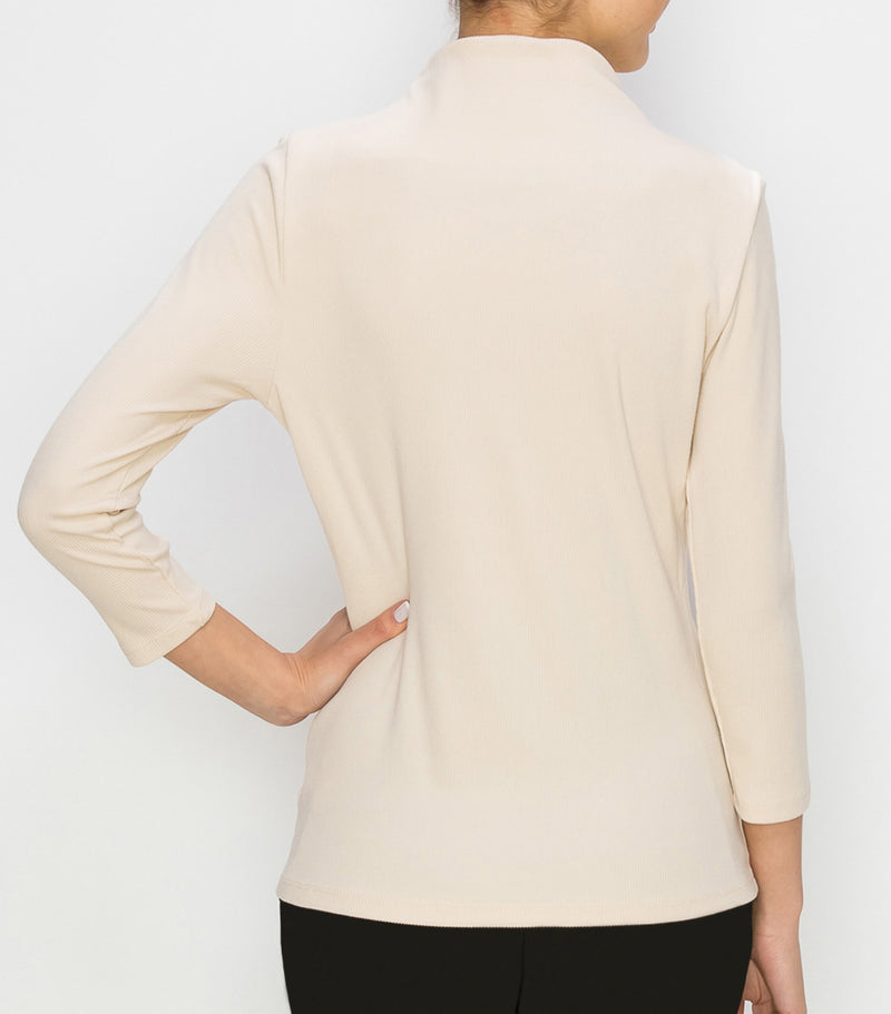 Natural Ruched Front Top